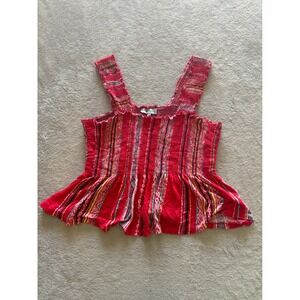 Conditions Apply‎ Anthropologie Women's Small Smocked Peplum Crop Tank Top